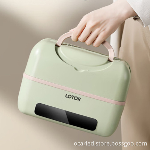 Electric Lunch Box: Mini Thermal Box with Double Layer Rice Steamer for Office Workers